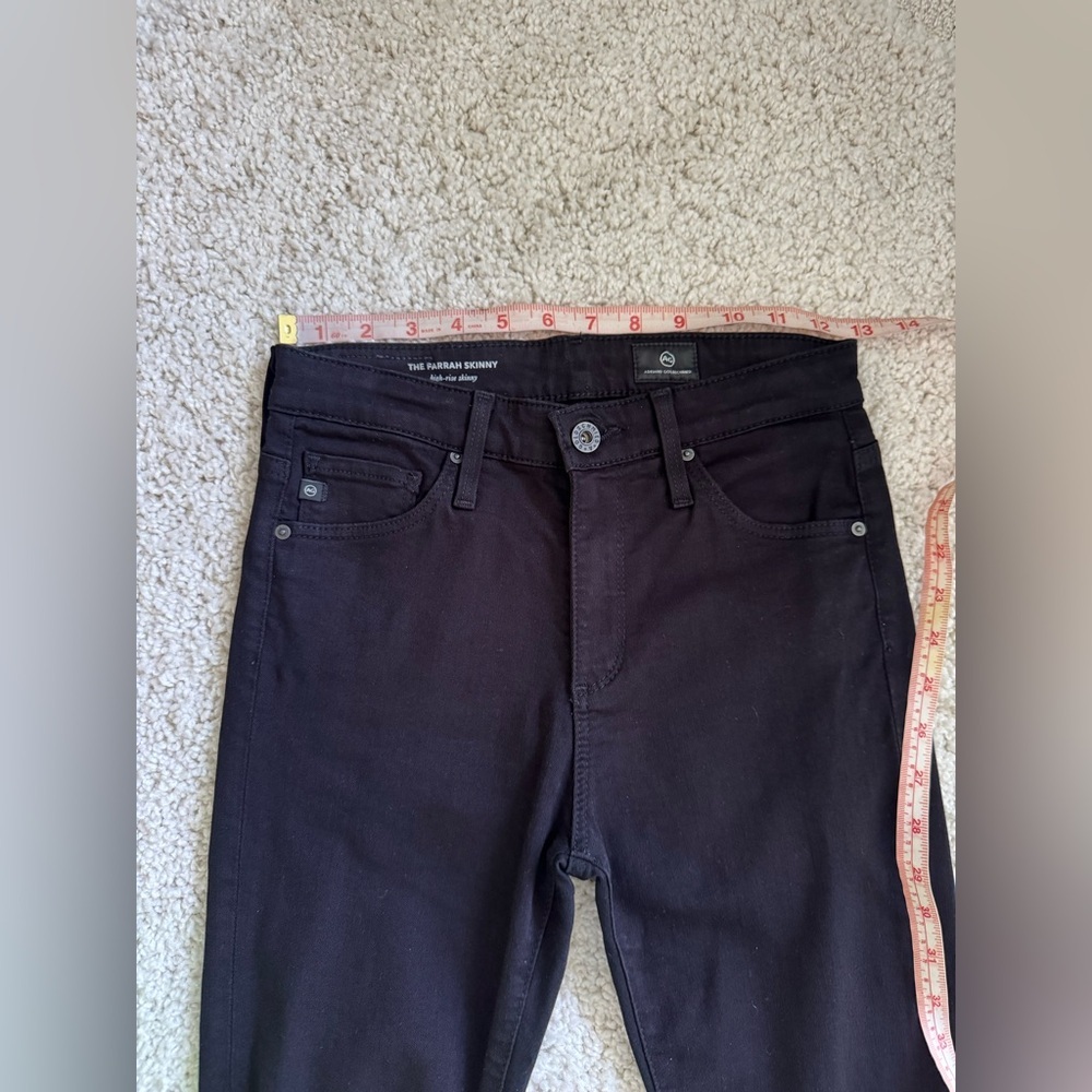 AG Farrah High Rise Skinny Black Jeans Size 24 EUC - Picture 8 of 9